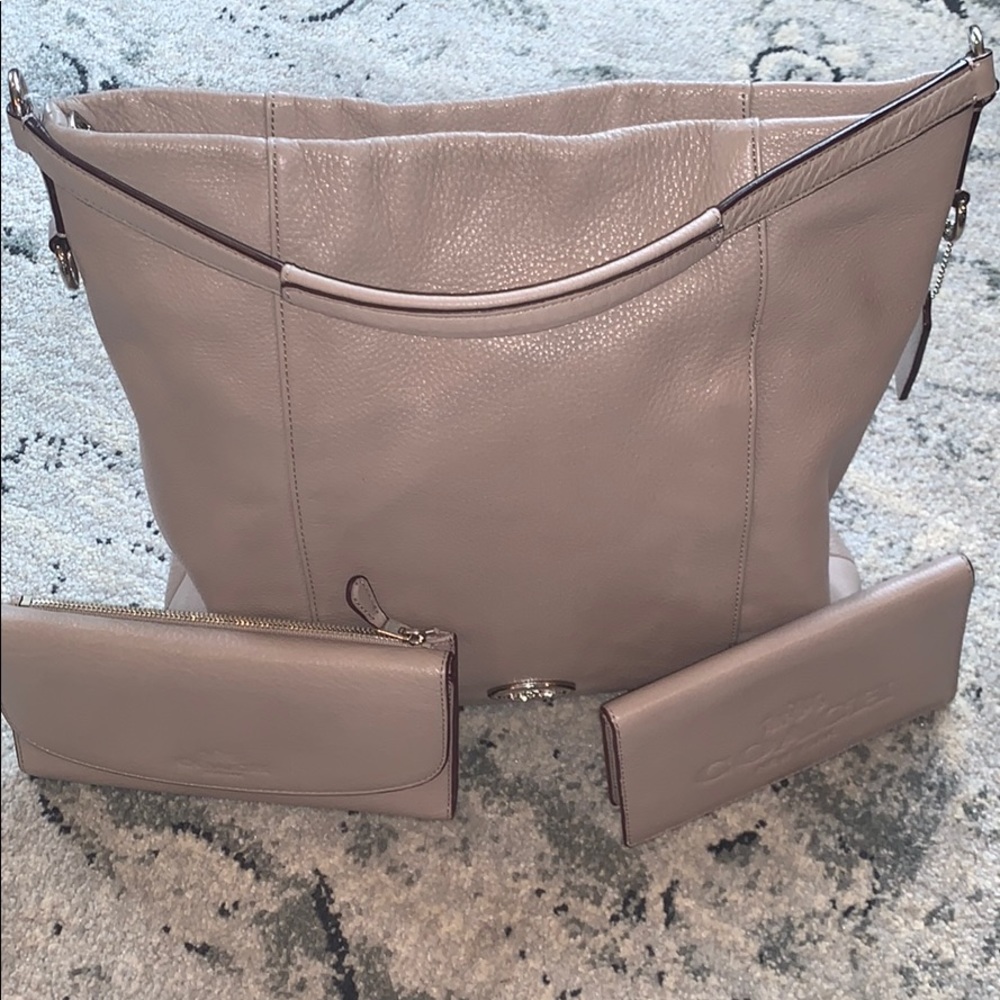 Coach purse, wallet, and checkbook holder